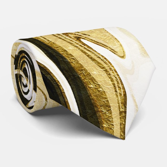 Cravate Marbre liquide rétro-numérique élégant Abstrait (Roulé)