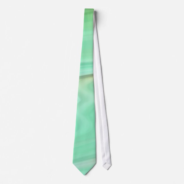 Cravate Marbre Vert Menthe – Motif Abstrait Élégant  (Devant)