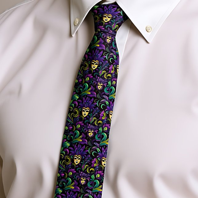 Cravate Mardi Gras La Maîtrise (Mardi Gras The MasquerTie Neck Tie)