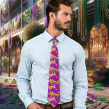 Mardi Gras Masque Fleur de Lis Perles King Cake