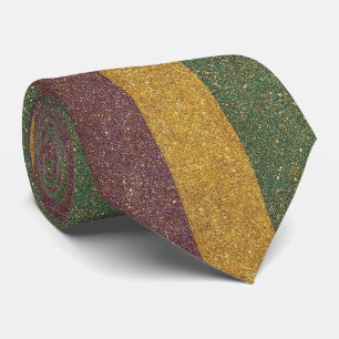 Cravate Mardi Gras rayé vintage