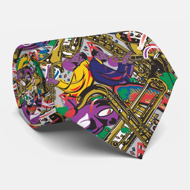 Cravate Mardis Gras New Orleans (Roulé)