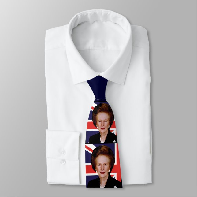 Cravate Margaret Thatcher - premier ministre anglais (Attaché)