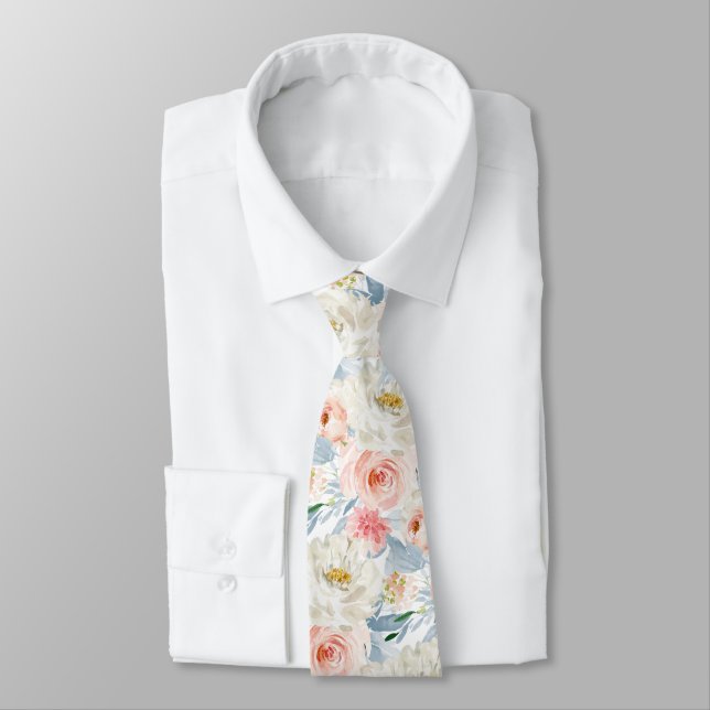 Cravate Mariage ArtsApp H2 Roses Roses Blush (Attaché)