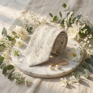 Cravate Mariage au jardin botanique de sauge douce