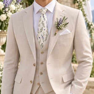 Cravate Mariage Botanique Lavande de Provence