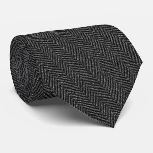 Cravate Mariage Charcoal Herringbone Groomsmen