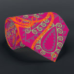 Cravate Mariage couleur rose orange<br><div class="desc">Magenta rose et corail Orange jaune et gris Mehndi Indien Paisley Peacock Cravate de mariage pour les garçons. Père de la mariée, Père de la chambre, Groomsman, Best Man et Groom. Mariage rose framboise Coral Orange et Jaune Retro Paisley. Cravates Mariages Paisley Inspiré vintage Mehndi Indian Paisley. Idéal également pour...</div>