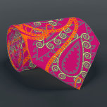Cravate Mariage couleur rose orange<br><div class="desc">Magenta rose et corail Orange jaune et gris Mehndi Indien Paisley Peacock Cravate de mariage pour les garçons. Père de la mariée, Père de la chambre, Groomsman, Best Man et Groom. Mariage rose framboise Coral Orange et Jaune Retro Paisley. Cravates Mariages Paisley Inspiré vintage Mehndi Indian Paisley. Idéal également pour...</div>
