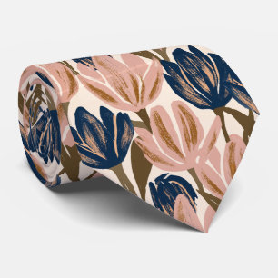 Cravate Mariage d'automne de mari époux fleur de tulipe