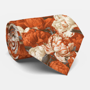 Cravate Mariage d'automne du mari fleur de tulipe