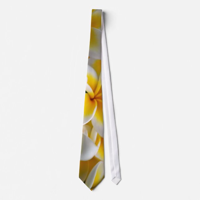 Cravate Mariage de fleurs Frangipani (Devant)