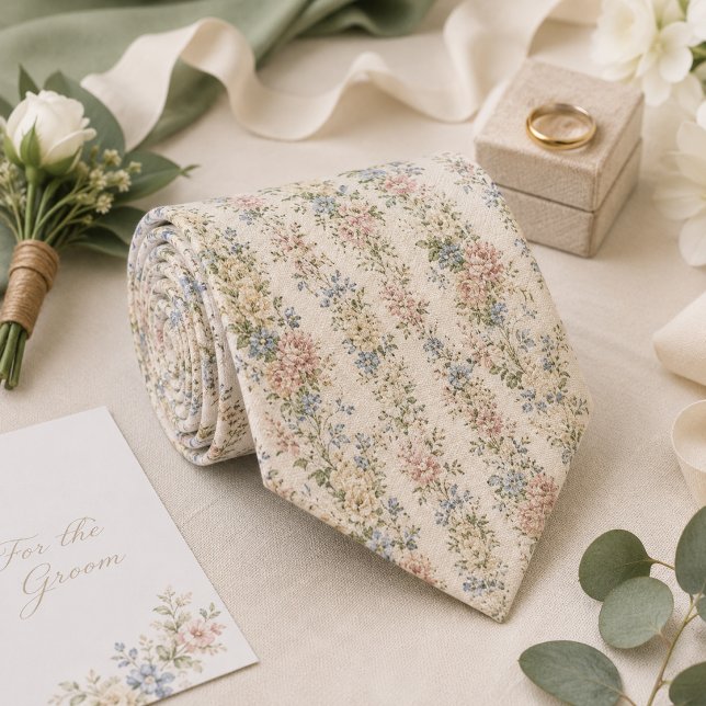 Cravate Mariage de jardin anglais romantique (Créateur téléchargé)