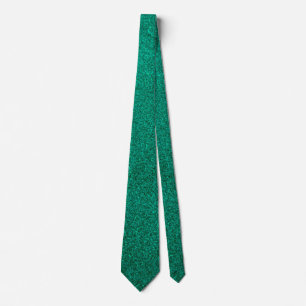 Cravate Mariage de la Fête des Pères Moderne Vert Paillett