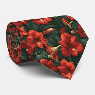 Cravate Mariage de plage avec motif Amaryllis