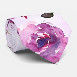 Cravate Mariage de violet rose Peony & Orchid Garden