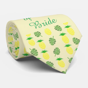 Cravate Mariage d'été tropical Ananas et Palm Feuille