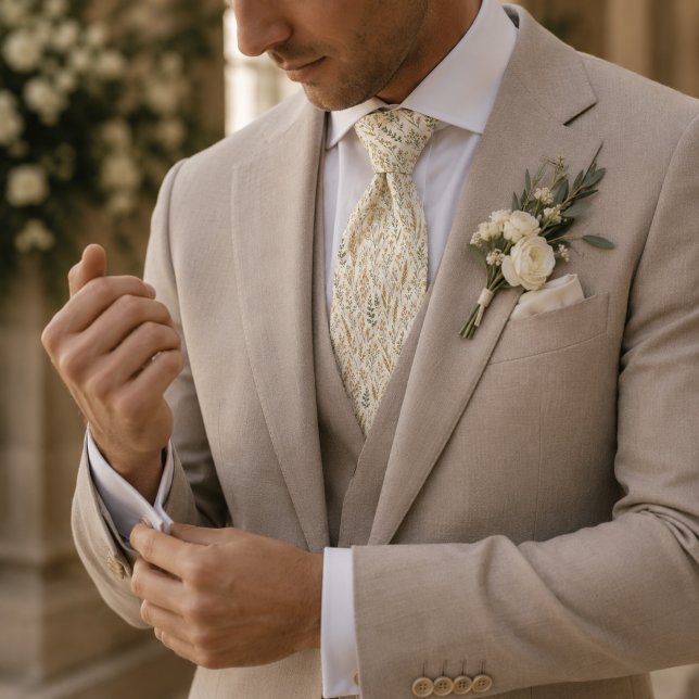 Cravate Mariage Élégant Champ de Blé (Créateur téléchargé)