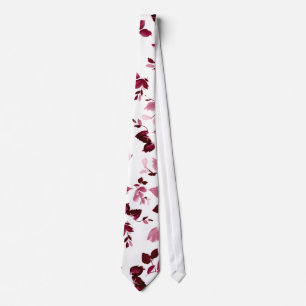 Cravate Mariage floral de Bourgogne Necktie