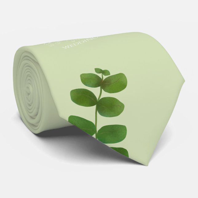 Cravate Mariage Green Chic (Roulé)