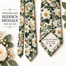 Mariage Message Floral Vert Sauge pour le Marié
