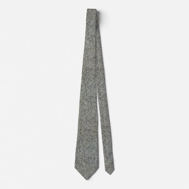 Cravate Mariage métallisé peau de serpent argent oré garço (Devant)