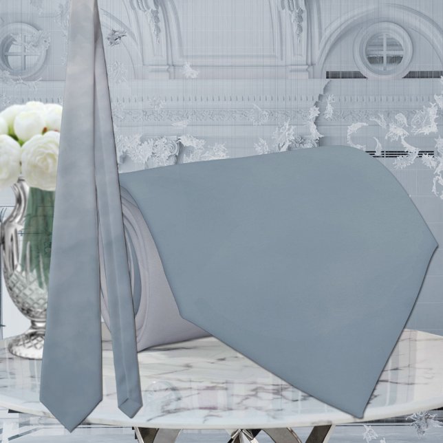 Cravate Mariage Ombre monochromatique bleu Dusty (Créateur téléchargé)
