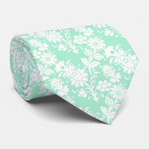 Cravate Mariage tendance Neo Mint Floral Pattern