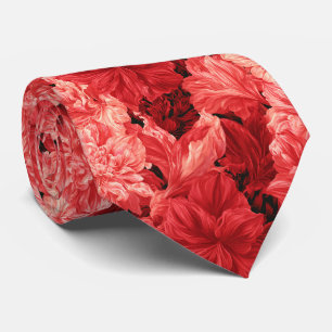 Cravate Mariage Tropical Anniversaire Imprimé Amaryllis
