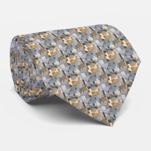 Cravate Marron/Bleu Motif Tendance