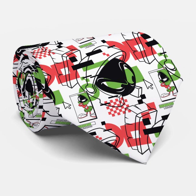 Cravate MARVIN THE MARTIAN™ Glitch (Roulé)