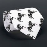 Cravate Mascotte de mustangs de Broncos de cheval sur<br><div class="desc">Cheval pour chevaux sauvages ou la mascotte d'équipe de mustangs. Celui-ci est montré sur l'arrière - plan blanc,  mais l'arrière - plan peut être changé en n'importe quelle couleur utilisant le bouton de personnaliser et la récolteuse de couleur.  La couleur arrière et avant d'arrière - plan devra être changée.</div>
