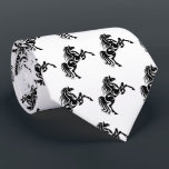 Cravate Mascotte de mustangs de Broncos de cheval sur<br><div class="desc">Cheval pour chevaux sauvages ou la mascotte d'équipe de mustangs. Celui-ci est montré sur l'arrière - plan blanc, mais l'arrière - plan peut être changé en n'importe quelle couleur utilisant le bouton de personnaliser et la récolteuse de couleur. La couleur arrière et avant d'arrière - plan devra être changée.</div>