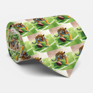 Cravate Mascotte du Bengale de Tiger Avec Football