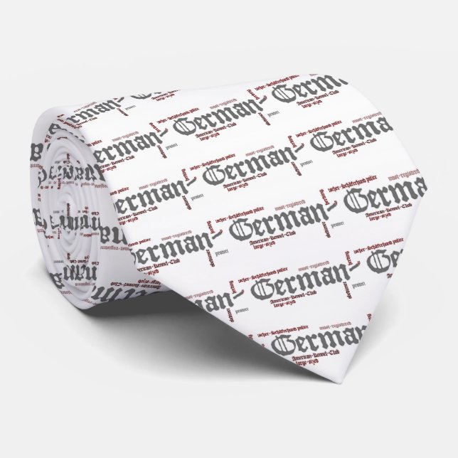 Cravate mashup de berger allemand (Roulé)