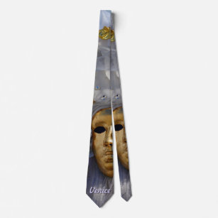 Cravate Masque d'or de carnaval