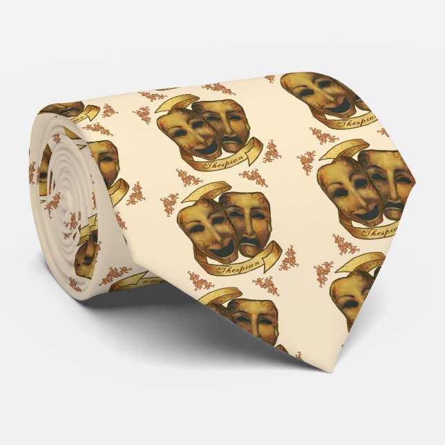 Cravate Masques d'acteur (Roulé)