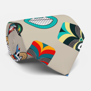 Cravate Masques tribaux ethniques