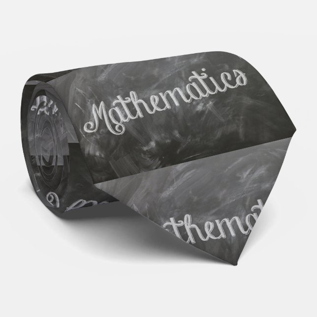 Cravate Math School Teacher Blackboard Chalk Necktie (Roulé)