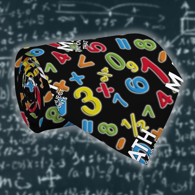 Cravate Maths. Le seul sujet qui compte (Math The Only Subject That Counts Fun Quote Tie)