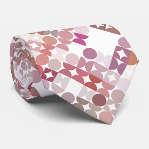 Cravate Mauve Taupe Dusty Blush Pink Motif d'art rétro