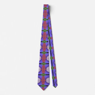 Cravate Mauve violet et design moderne vert