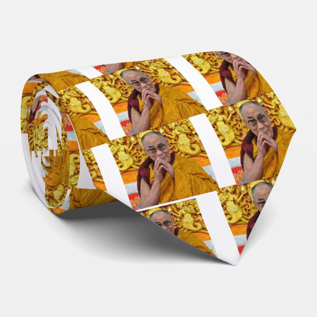 Cravate Méditation bouddhiste de bouddhisme de Dalai Lama (Roulé)