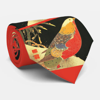Cravate Meiji bird print