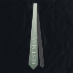Cravate Meilleur homme demandant mariage sage vert<br><div class="desc">Cette belle cravate personnalisée présente le mot meilleur homme dans vert pâle et pâle sur un arrière - plan vert clair et foncé sage dégradé vert. Manière amusante mais élégante et élégante de compléter votre tenue mariage, de demander / proposer le meilleur homme pour le mariage, ou d'ajouter une torsion...</div>