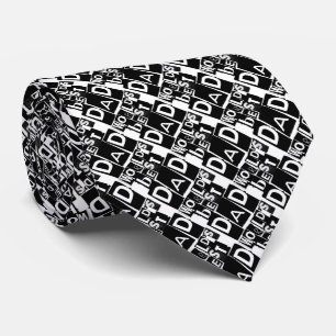 Cravate Meilleur Motif de typographie noir blanc du monde
