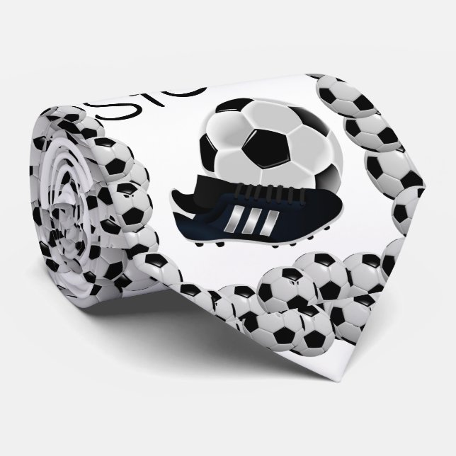 Cravate Men Designer Soccer Balls (Roulé)