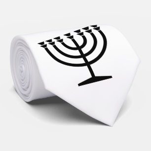 Cravate Menorah juive (symbole du judaïsme)