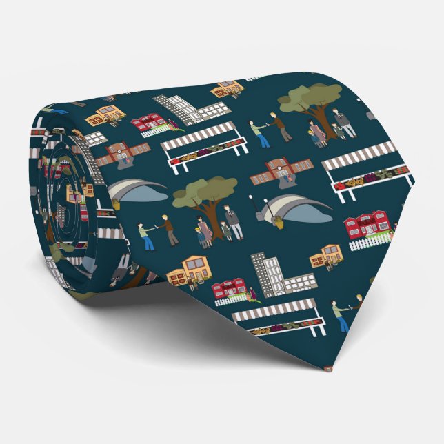 Cravate Mens cravate, partout où nous allons en service (Roulé)