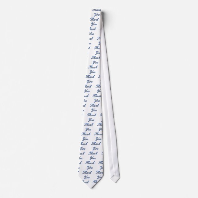 Cravate Merci Bleu Orange Design MUSÉE Zazzle Gif (Devant)
